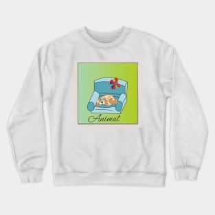 Animal postage stamp Crewneck Sweatshirt